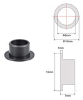 Flanged Sleeve Bearings 8mm Bore 10mm OD 7mm Length POM Self Lubricating Oilless Bushings Black 2 Pieces Flange Diameter 15mm
