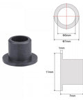 Flanged Sleeve Bearings 5mm Bore 7mm OD 7mm Length POM Self Lubricating Wrapped Oilless Bushings Black 4 Pieces