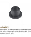 Flanged Sleeve Bearings 10mm Bore 12mm OD 10mm Length POM Oilless Bushings Black 2 Pieces Self Lubricating Plain Bearings