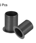 Six Pack Flanged Sleeve Bearings 17mm ID 19mm OD 25mm Length POM Plastic Bushing Black With 25mm Flange 1mm Thick