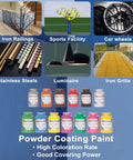 Powder Coating Paint For Metal Surfaces Black 4 Ounces Premium Quality Powder Coat For Cars Boats Bridges Factories and more