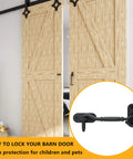 4 Inch Privacy Hook Latch For Sliding Barn Door In Black Stainless Steel Durable And Easy To Install Includes Screw Pack