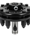 Front view of Black PTO Slip Clutch, ACZCR 1-3/8" Smooth Round Ends Slip Clutch, Adjustable Rotary Cutter Brush Hog Slip Friction Clutch