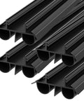4 Pack Bottom Door Seal Exterior Plastic PVC 1 3/4" x 36" for Vinyl Concealed Kerf/Channel Fit Under Door Seal Strip for Weather Stripping Draft Stopper(Black)