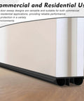 4 Pack Bottom Door Seal Exterior Plastic PVC 1 3/4" x 36" for Vinyl Concealed Kerf Channel Fit Under Door Seal Strip installed on door