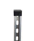 Durable PVC end caps fit 13/16 and 7/8 inch tall strut channels, protecting channel ends from damage with tool-free installation.