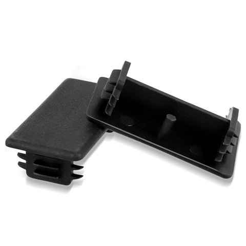 End Caps For Strut Channel 1-5/8 Inch By 13/16 Inch Black Square PVC Cap Protects Unistrut Channel Ends From Scratches Debris Impacts