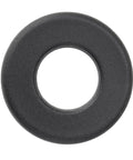 Close-up of a black PVC washer from Sixteen Black PVC Washers For Foosball Tables Rod Washers For Standard Foosball Machines To Protect Against Wear And Tear And Keep Your Game On Point And Secure Essential Table Football Accessories.