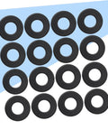 Sixteen Black PVC Washers For Foosball Tables Rod Washers For Standard Foosball Machines To Protect Against Wear And Tear
