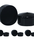 2 And A Half Inch Rubber Cap For Round Holes Flexible Black PVC End Caps Tough As Nails Waterproof Plastic Plugs Pack Of 8