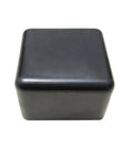 Black PVC square end caps for 1-5/8 inch strut channels; durable, flexible protection that installs easily, 10 pack