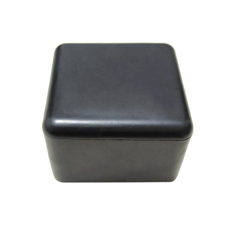 Black PVC square end caps for 1-5/8 inch strut channels; durable, flexible protection that installs easily, 10 pack