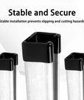 Installed 1-5/8 Inch Safety Strut Channel End Cap Set, 20 Black PVC End Caps for Standard Unistrut Channel, Protective Cover