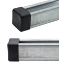 Protect and finish 1-5/8 in strut channel ends with durable black PVC square end caps; quick snap-on installation shields channels.
