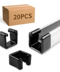 1-5/8 Inch Safety Strut Channel End Cap Set, 20 Black PVC End Caps for Standard Unistrut Channel and Protective Cover