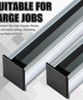 Protective end caps for 1-5/8 inch square plastic strut channels in a 50-piece bulk pack installed on strut channels