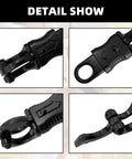 Detail view of 5 Pack Quick Release Snaps With Fixed Eye Zinc Alloy Construction, Wear Resistant And Anti Corrosion Black Finish