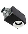 Whisper Recessed 80 CFM Bathroom Vent Fan With Dimmable 11W LED Light Energy Star Quiet Recessed Ceiling Mount Black Finish