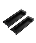 Recessed Cabinet Handles Set Of 2 Inset Hidden Pull Flush Zinc Alloy Hardware For Cabinets Sliding Doors And Drawers Black 4.35 Inch