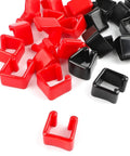 1-5/8 Inch Safety Strut Channel End Cap Set, 20 Black PVC End Caps for Standard Unistrut Channel, protective cover view