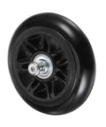 Replacement Luggage Wheels 90x24mm Suitcase Repair Kit with PU Bearing Wheels close-up view of black wheel with axle.
