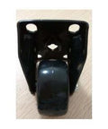 Front view of a 100-Pack 2" inch Heavy Duty Black Rigid Caster Wheel designed for smooth motion and stable alignment in mechanical systems.