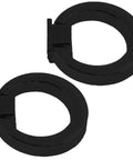 Set Of 2 Black Ring Drawer Pulls For Cabinets And Dressers Metal O Type Handles For Closets And Doors Includes Screws Outer Diameter 1.57 Inches 40mm