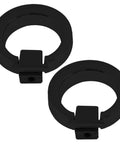 Set Of 2 Black Ring Drawer Pulls For Cabinets And Dressers Metal O Type Handles For Closets And Doors Includes Screws Outer Diameter 1.57 Inches 40mm Inner Ring Diameter 1.10 Inches 28mm