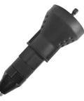 Electric Rivet Nut Gun Adapter For Cordless Drill, black high-speed steel tool, shown in side view