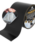 Ultra Strong MicroSealant Roof Tape for instant leak repair, 2-inch wide black roll, showing adhesive side for roof and RV use
