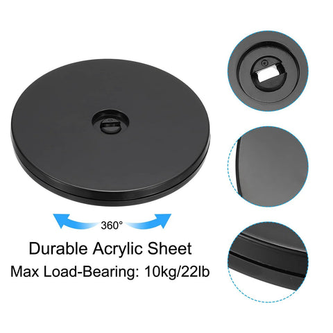 5 Inch Heavy Duty Rotating Swivel Stand With 360 Degree Rotation Lazy Susan Turntable 125mm Outer Diameter Black