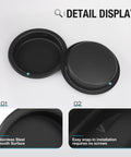 2 Inch Round Closet Door Finger Pulls 4 Pack In Black For Cabinet Doors Pocket Doors And Sliding Doors With Smooth Polished Edges