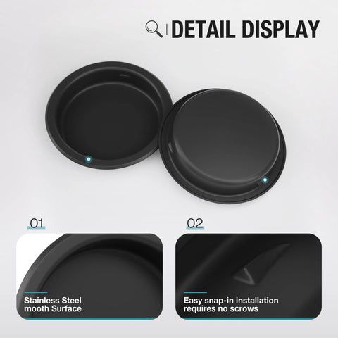 2 Inch Round Closet Door Finger Pulls 4 Pack In Black For Cabinet Doors Pocket Doors And Sliding Doors With Smooth Polished Edges