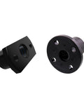 Aluminum motor mount bracket and black motor flange for CNC or 3D printer builds