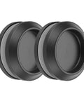 Round Glass Shower Door Handles Back-To-Back In 304 Stainless Steel Black, 2-Pack With Screw And Paste Fixing, suitable for 8-12mm glass