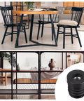 8 Piece Set Round Tube Inserts With M6 Thread For 19mm Diameter Round Tubes in a chair and table setting.