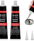 170g RTV Silicone Gasket Maker Black Sealant For High Temperature Auto Engines And Transmissions with nozzle and application