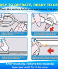 Instructions for using Black RTV Silicone Sealant Adhesive For All Purpose Waterproof Sealing In Car Windows Bathroom And Kitchen