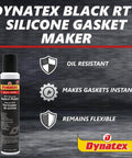 Low-Volatile RTV Silicone Gasket Maker For Automotive, Instant Leak-Proof Sealant, Resists Oil and Water, 8 oz canister