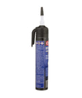 Side view of a 6.5 ounce tube of RTV Silicone Sealant Black For High Pressure Gasket Sealing, All Purpose Sealant For Auto, Marine And Industrial Applications, Weatherproof And Flexible Bond That Stops Leaks.