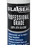 Black Heavy Duty Professional Grade RTV Silicone Sealant With Reclosable Nozzle That Sticks To Metal Glass Wood Ceramic And Painted Plastic