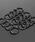 16 Piece Black Bumper Fender Fasteners O Rings Set For Car Replacement Rubber Washers shown on a reflective surface