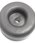 Black Rubber Bumper 1 Inch High 1 Inch Wide With 2-1/2 Inch Base Diameter And Rubber Tip Screw In Mounting, durable protective bumper.