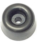 Black Rubber Bumper With Screw In Mounting 1 In Base Diameter 17/32 In Height 17/32 In Width Durable Rubber Cushion