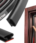 Black Rubber Weather Stripping Door Seal Strip, D Shape Door Weather Seal Strip, Self-Adhesive Soundproofing Frame Insulation Tape