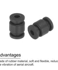 Reduce drone vibration and improve control with M3x13mm rubber damper balls for RC quads and FPV gimbals; black damper balls
