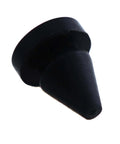 Close-up of a black silicone rubber damper from the 20 Pack Black Rubber Door Dampers 9mm Anti Collision Buffers For Doors And Gates Quiet Shock Absorbers Anti Pinch Safety Bumpers Heat Resistant Silicone Odor Free Deformation Resistant Easy Install set.