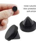 120 Pack Rubber Door Silencers One Half Inch Diameter 13mm By 10.5mm Length Beefy Black Metal Door Stop Silencers For Metal Doors And Frames Hinge Outlet Silencers Durable Rubber close-up