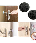 Two Piece Black Wall Protectors For Doors Self Adhesive Rubber Bumpers And Silencers Door Stopper Crash Pad For Home And Office Fits Smooth Walls And Surfaces 2 Inch Diameter Durable And Easy To Install