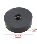 4 Pack 30x10mm Black Rubber Foot Pads With Screws Non Slip Shockproof Bumpers With Stainless Steel Washers